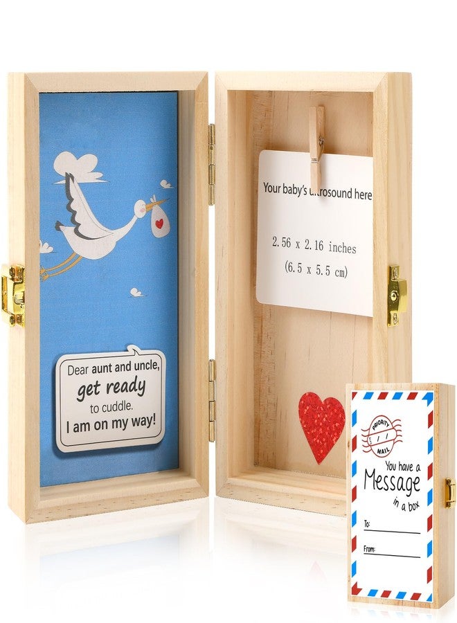 JULEASEL Pregnancy Announcement Keepsake Box with Ultrasound Holder – Pregnancy Reveal to Parents, Grandparents, Aunt & Uncle, Personalized Baby Announcement Surprise Gift Ideas - Image 1